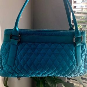 Vera Bradley blue quilted shoulder bag